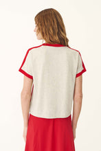 Load image into Gallery viewer, ROWIE RAINA CONTRAST TEE FLAME RED
