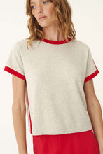 Load image into Gallery viewer, ROWIE RAINA CONTRAST TEE FLAME RED
