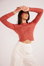 Load image into Gallery viewer, MINK PINK RAPHAEL TWIST KNIT TOP AMBER
