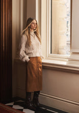 Load image into Gallery viewer, MOS NOLA SUEDE MIDI SKIRT TOFFEE
