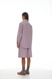 RICOCHET ANCHOR SHIRT LIGHT PINK + PLUM SRIPE