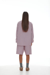 RICOCHET ANCHOR SHIRT LIGHT PINK + PLUM SRIPE