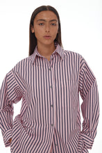 Load image into Gallery viewer, RICOCHET ANCHOR SHIRT LIGHT PINK + PLUM SRIPE
