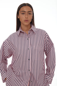 RICOCHET ANCHOR SHIRT LIGHT PINK + PLUM SRIPE