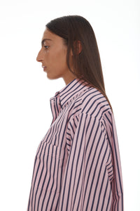 RICOCHET ANCHOR SHIRT LIGHT PINK + PLUM SRIPE