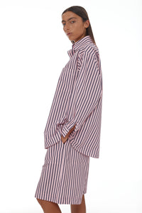 RICOCHET ANCHOR SHIRT LIGHT PINK + PLUM SRIPE