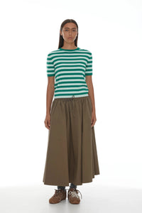 RICOCHET MARIA SKIRT TRUFFLE WITH DRAWCORD