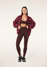 Load image into Gallery viewer, P.E NATION SABLE STRIPE BOMBER MAHOGANY
