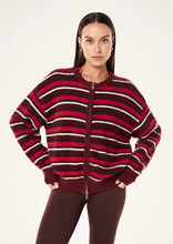 Load image into Gallery viewer, P.E NATION SABLE STRIPE BOMBER MAHOGANY
