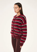 Load image into Gallery viewer, P.E NATION SABLE STRIPE BOMBER MAHOGANY
