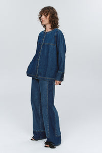 MARLE SEAM SHIRT WASHED INDIGO