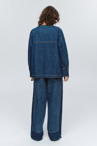 MARLE SEAM SHIRT WASHED INDIGO