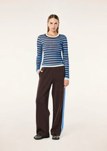Load image into Gallery viewer, P.E NATION SERENE STRIPE LS TEE COFFEE STRIPE
