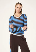 Load image into Gallery viewer, P.E NATION SERENE STRIPE LS TEE COFFEE STRIPE
