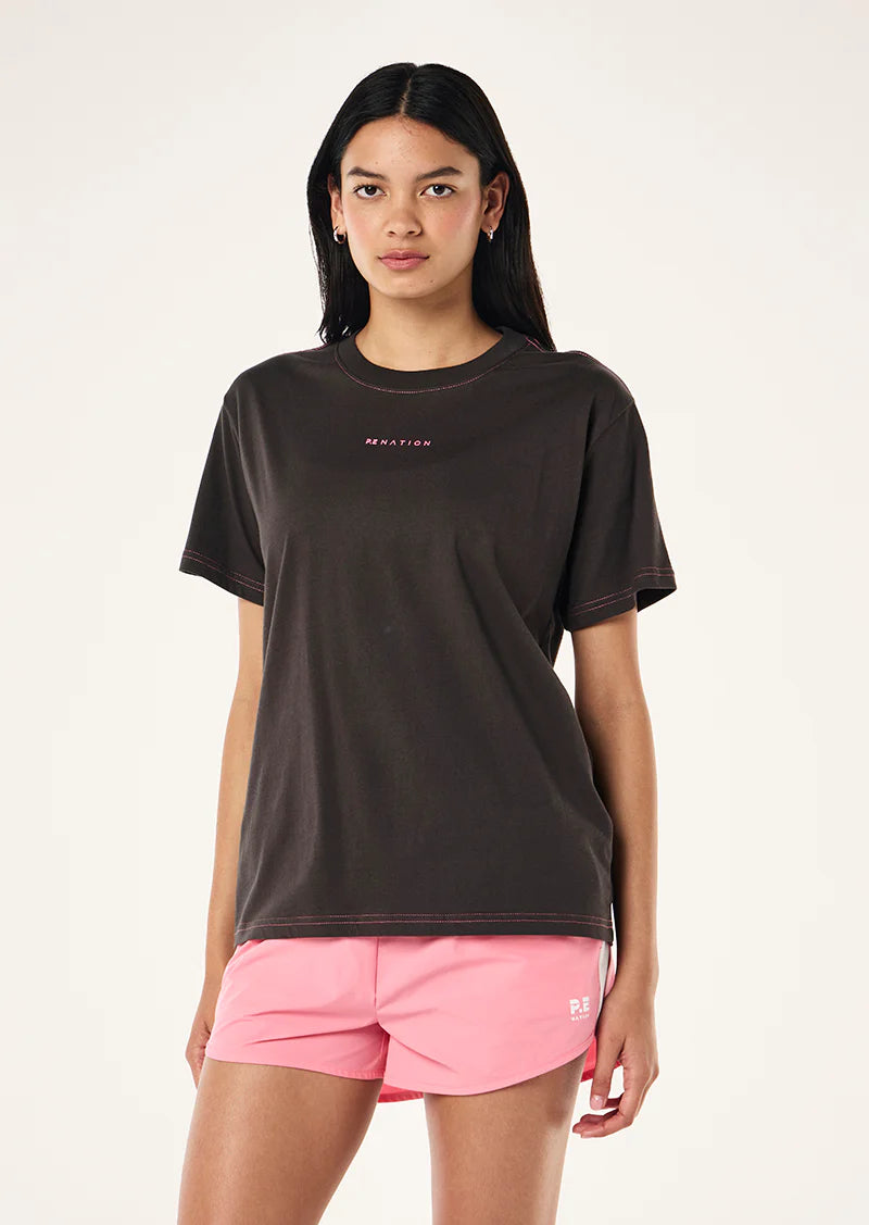 P.E NATION SHIFT TEE SMOKESTONE