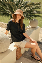 Load image into Gallery viewer, MARLOW SABLE LINEN TOP BLACK
