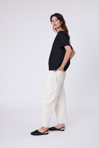 MARLOW SABLE LINEN TOP BLACK