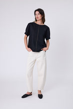 Load image into Gallery viewer, MARLOW SABLE LINEN TOP BLACK
