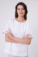 Load image into Gallery viewer, MARLOW SABLE LINEN TOP WHITE

