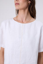 Load image into Gallery viewer, MARLOW SABLE LINEN TOP WHITE
