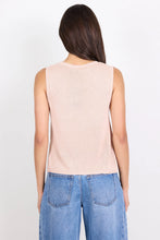 Load image into Gallery viewer, AMONG THR BRAVE SALUTE BLUSH RELAXED SLEEVELESS KNIT TOP
