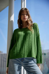 KINNEY WILLA CABLE KNIT JUNGLE