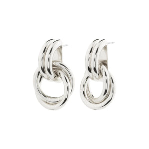 PILGRIM SILVER AGNI EARRINGS