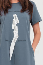 Load image into Gallery viewer, TAYLOR SECTOR DRESS INDIGO/IVORY
