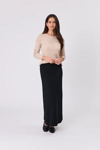 MARLOW SERENE MERINO SKIRT BLACK
