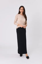 Load image into Gallery viewer, MARLOW SERENE MERINO SKIRT BLACK
