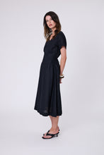 Load image into Gallery viewer, MARLOW SEVILLE LINEN DRESS BLACK
