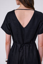 Load image into Gallery viewer, MARLOW SEVILLE LINEN DRESS BLACK
