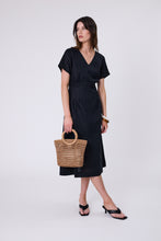 Load image into Gallery viewer, MARLOW SEVILLE LINEN DRESS BLACK
