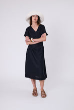 Load image into Gallery viewer, MARLOW SEVILLE LINEN DRESS BLACK
