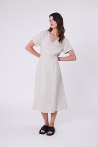 MARLOW SEVILLE LINEN DRESS NATURAL