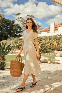 MARLOW SEVILLE LINEN DRESS NATURAL