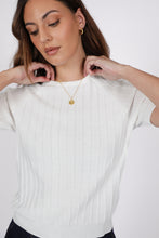 Load image into Gallery viewer, MARLOW SOLIEL KNIT TEE IVORY
