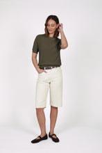 Load image into Gallery viewer, MARLOW SOLEIL KNIT TEE OLIVE
