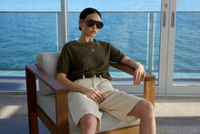 Load image into Gallery viewer, MARLOW SOLEIL KNIT TEE OLIVE
