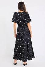 Load image into Gallery viewer, STORIES BE TOLD STAGE BLACK POLKA DOT MAXI DRESS

