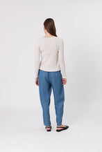 Load image into Gallery viewer, MARLOW SUNSET LS CREW TAUPE STRIPE
