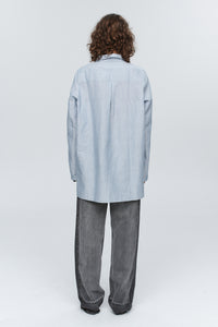 MARLE TAB SHIRT BLEU STRIPE