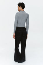 Load image into Gallery viewer, MARLE TIE CURVE SEAM JEAN BLACK
