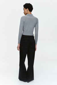 MARLE TIE CURVE SEAM JEAN BLACK