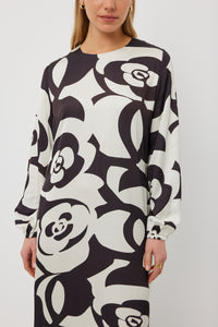 TUESDAY MAGGIE DRESS MONO FLOWER