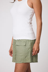 MARLOW READY RIB TANK WHITE