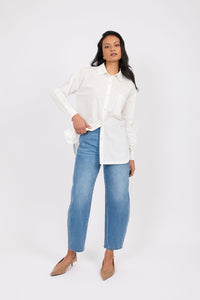 MARLOW THE CURVE BARREL JEAN VINTAGE MID WASH