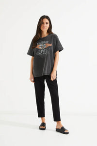 TUESDAY BOBBIE PANTS BLACK/WHITE SINGLE STRIPE