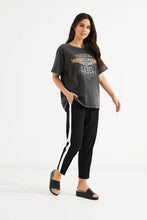 Load image into Gallery viewer, TUESDAY BOBBIE PANTS BLACK/WHITE SINGLE STRIPE
