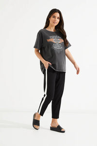 TUESDAY BOBBIE PANTS BLACK/WHITE SINGLE STRIPE